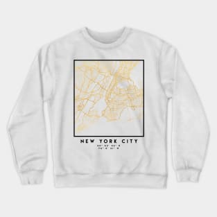 NEW YORK CITY CITY STREET MAP ART Crewneck Sweatshirt